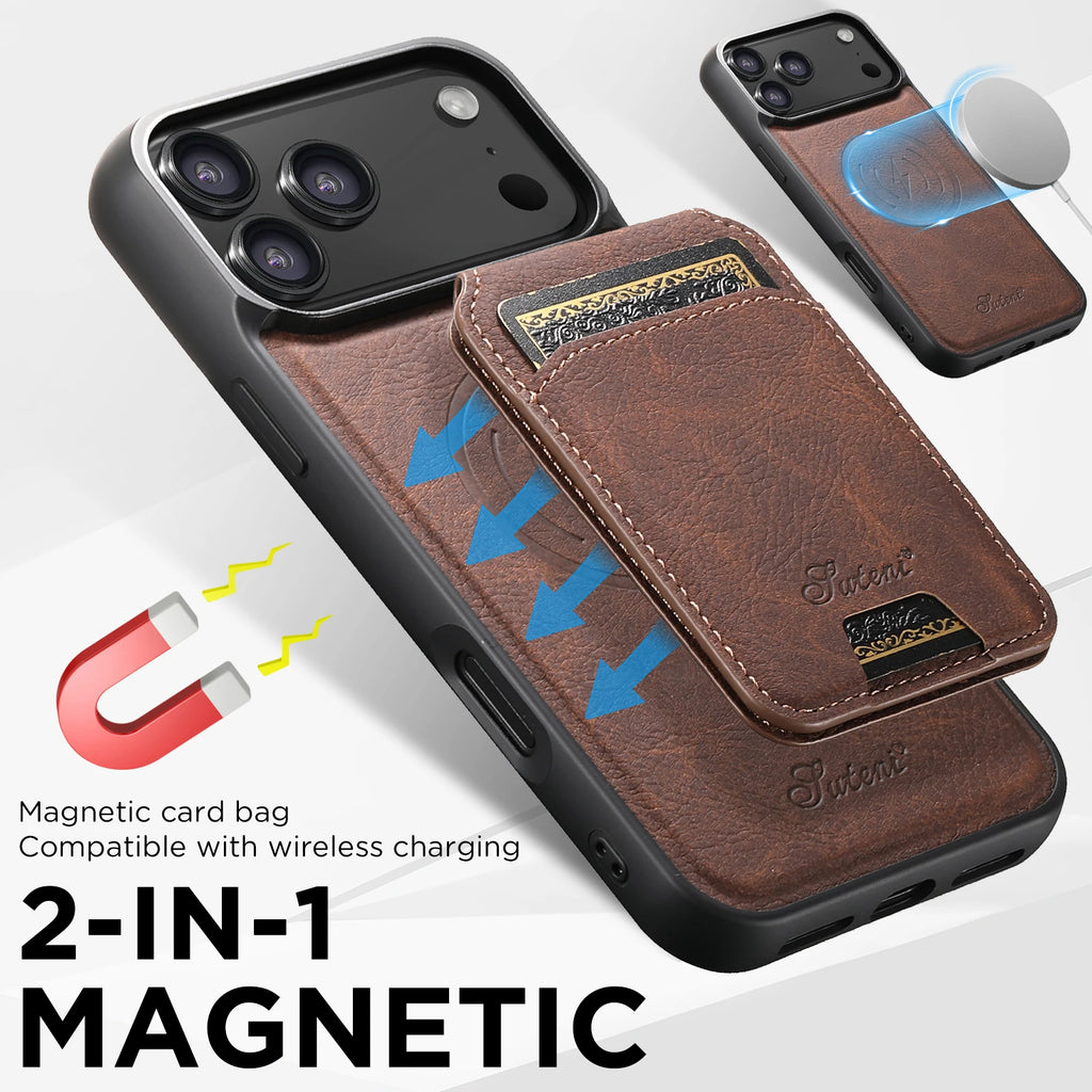 Wireless Charging leather Phone Case