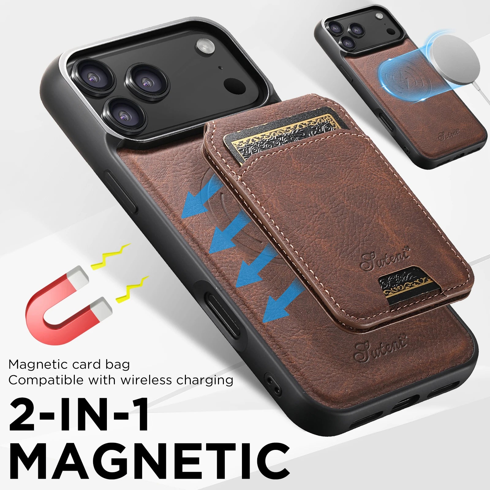 Wireless Charging leather Phone Case