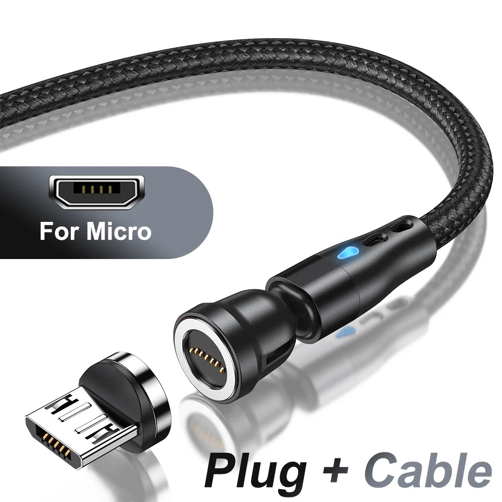 magnetic rotating phone cable