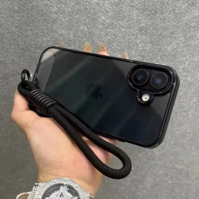 Luxury Candy Colour Bumper With Lanyard Phone Case