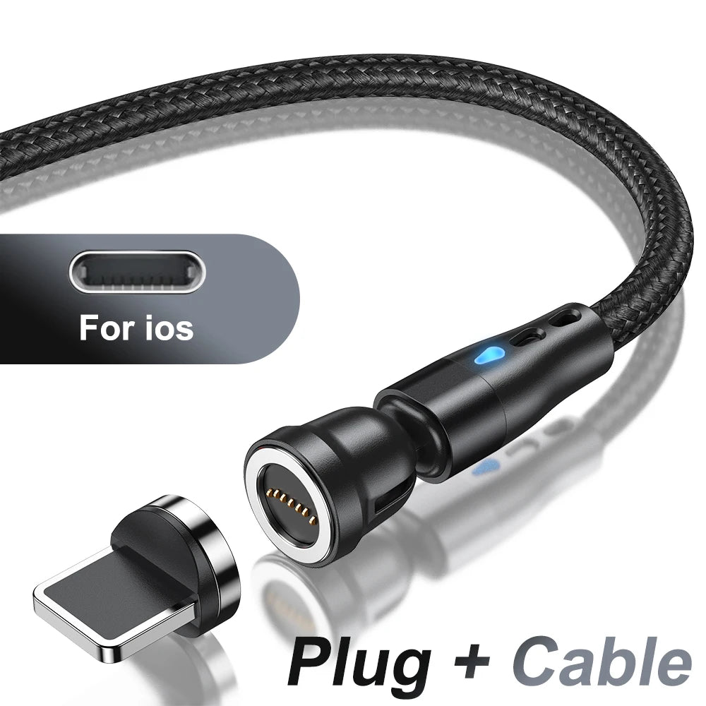 magnetic rotating phone cable
