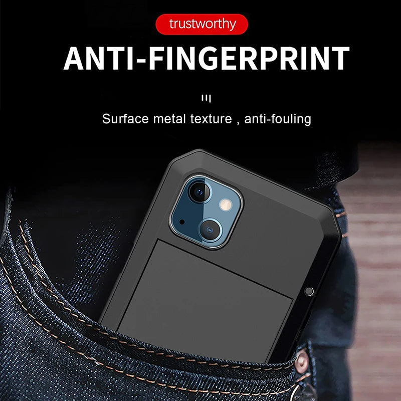Waterproof Heavy Duty Metal Case For iPhone