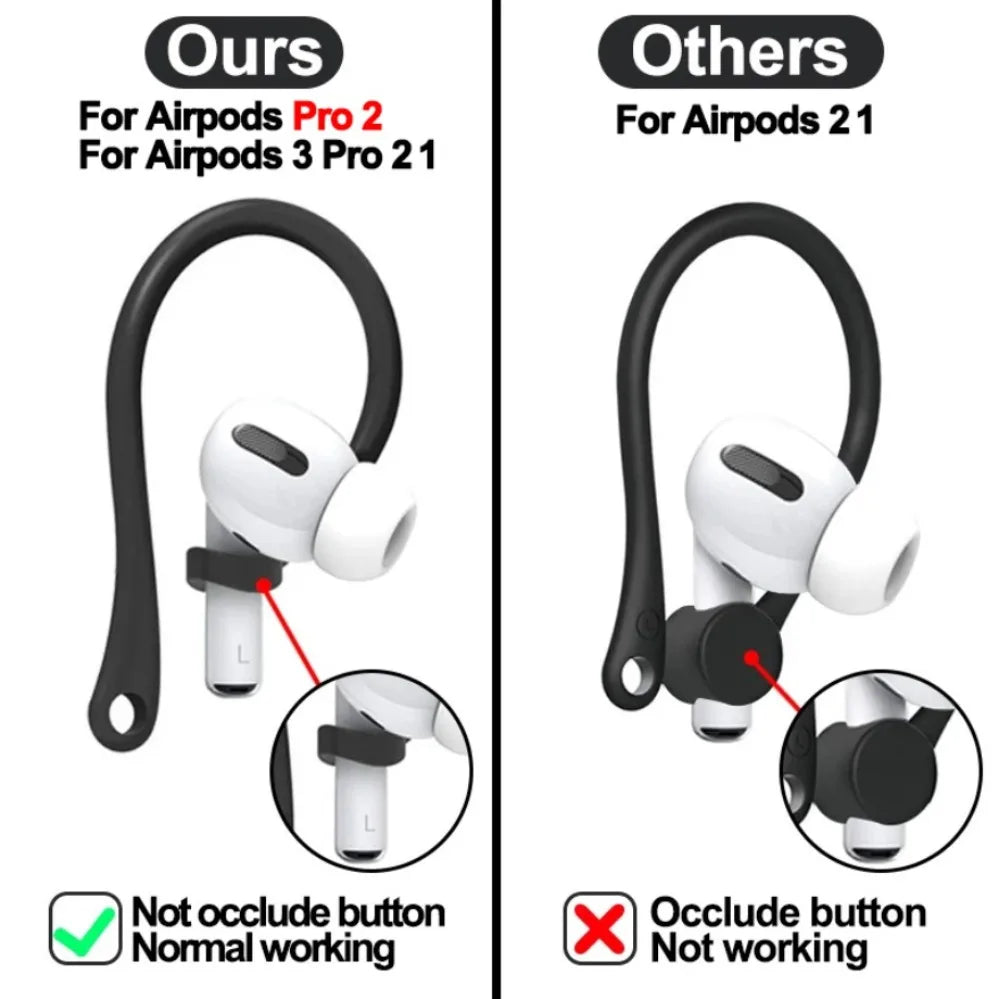 Silicone Ear Hooks For Apple Air Pods and Pro