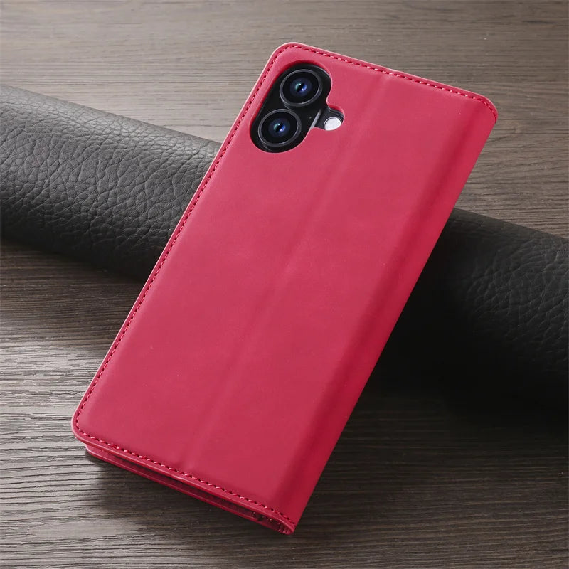 Retro Magnetic Flip Leather Case for iPhones